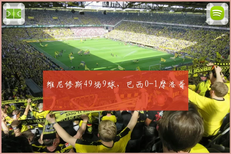 维尼修斯49场9球,巴西0-1摩洛哥
